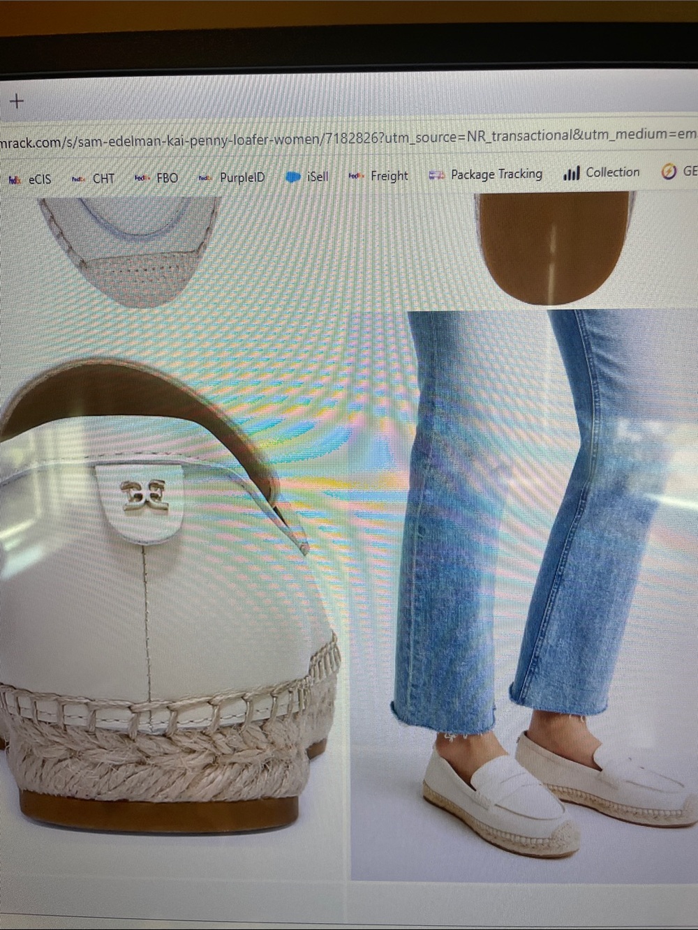 NWT Sam Edelman Kai Penny Women's Ivory Slip-On Loafers - Picture 15 of 16